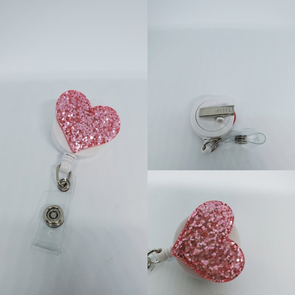 Heart Retractable Badge
